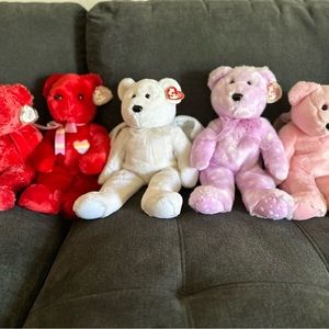 Lot of 5 beanie babies about 9” tall RARE $100 for all for 30 each